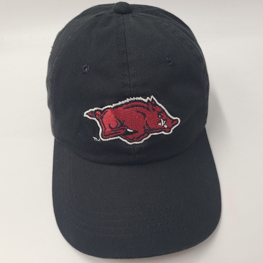 Arkansas Razorbacks Hat Strapback Signatures Black Red NCAA University Logo Men